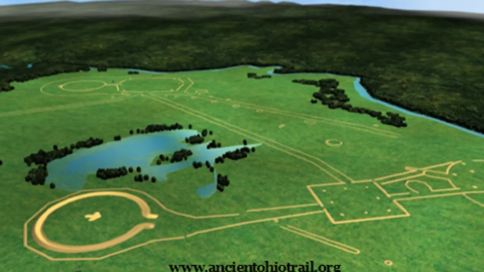 Newark Earthworks aerial shot