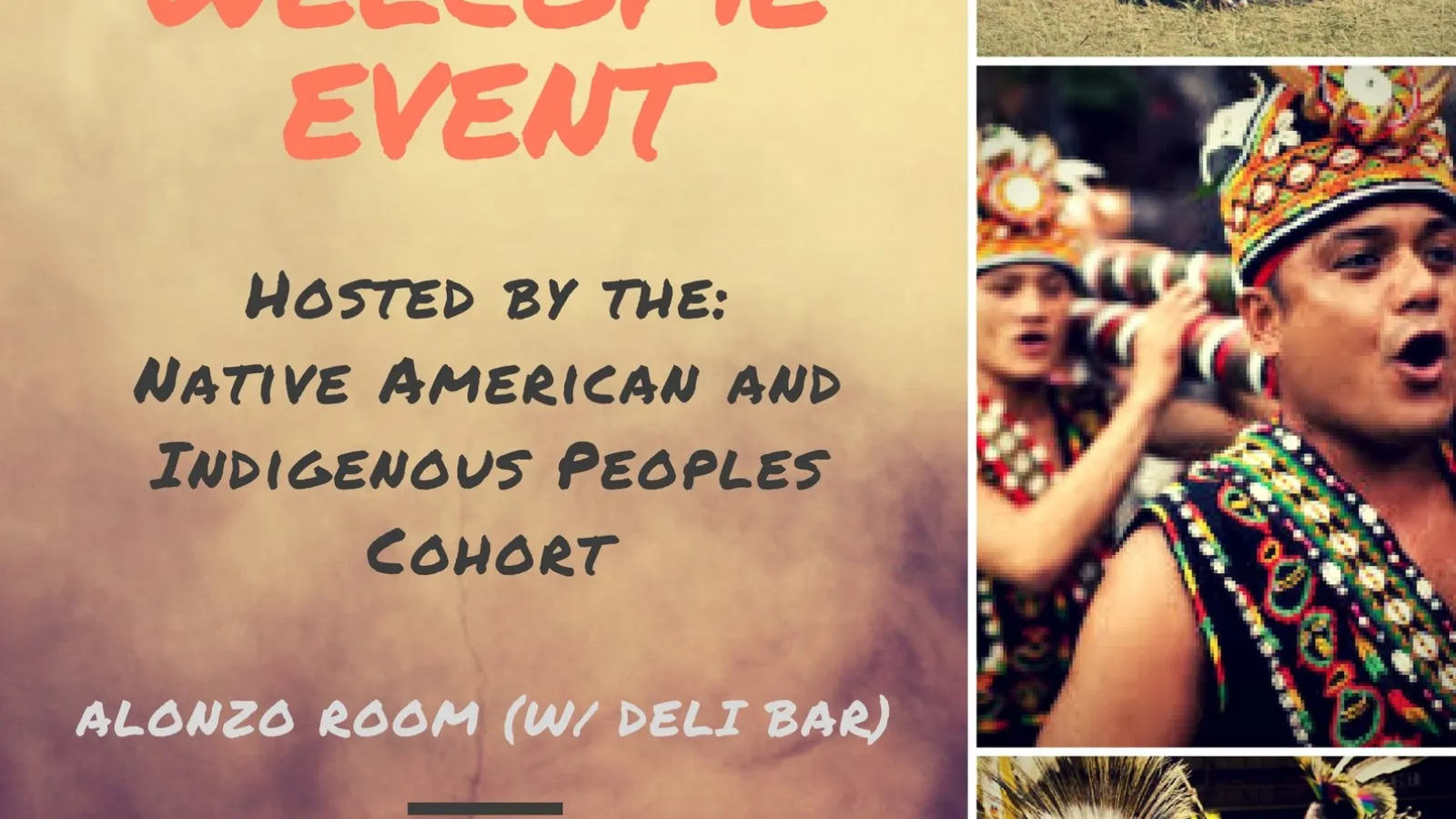 2016 Native American and Indigenous Peoples Cohort Welcome Event Flyer