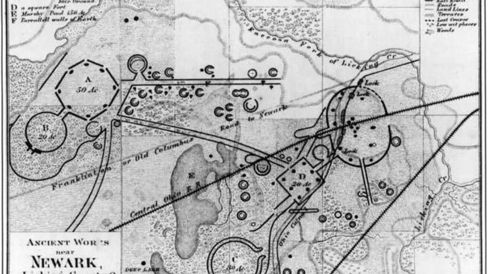 Map of the Newark Earthworks