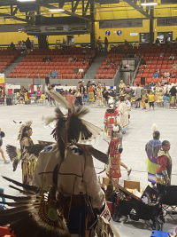 a photo of dancers during the Mawita’jik Competition Powwow in Dartmouth, Nova Scotia 